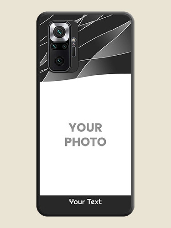 Custom Mixed Wave Lines on Photo on Space Black Soft Matte Mobile Cover - Redmi Note 10 Pro - alternate view