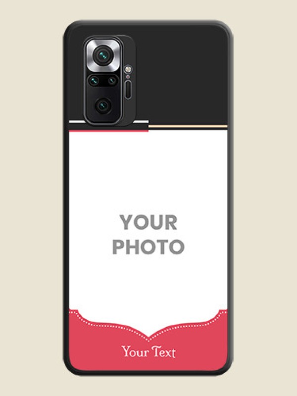 Custom Classic Plain Design with Name on Photo on Space Black Soft Matte Phone Cover - Redmi Note 10 Pro - alternate view