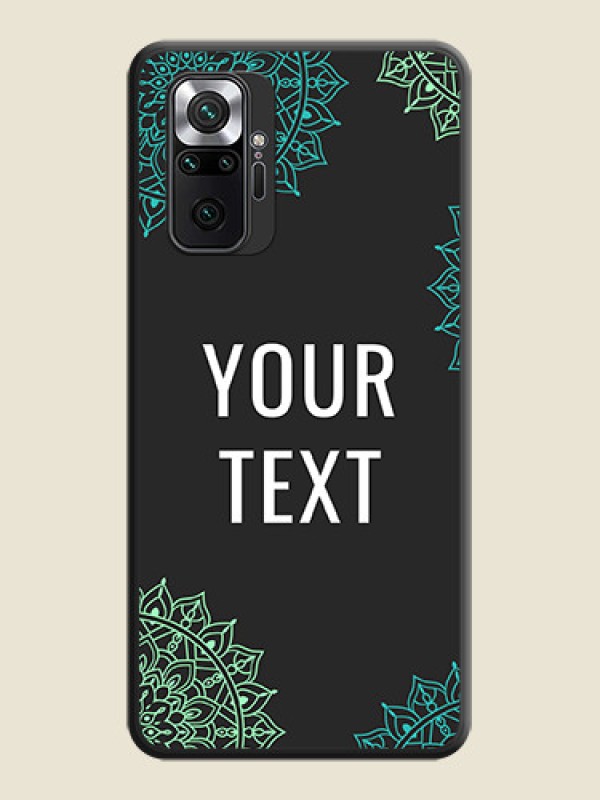Custom Your Name with Floral Design on Space Black Custom Soft Matte Back Cover - Redmi Note 10 Pro - alternate view