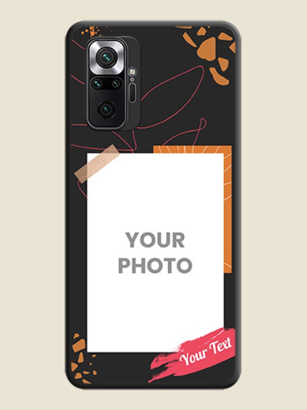Custom Orange Photo Frame on Space Black Custom Soft Matte Phone Back Cover - Redmi Note 10 Pro - alternate view