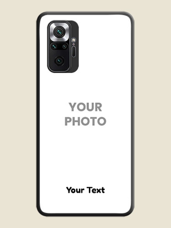 Custom Full Single Pic Upload With Text On Space Black Personalized Soft Matte Phone Covers -Xiaomi Redmi Note 10 Pro - alternate view