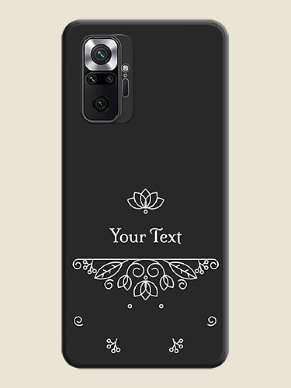 Custom Lotus Garden Custom Text On Space Black Personalized Soft Matte Phone Covers -Xiaomi Redmi Note 10 Pro - alternate view