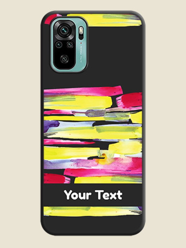 Custom Brush Coloured on Space Black Personalized Soft Matte Phone Covers - Redmi Note 10 - alternate view