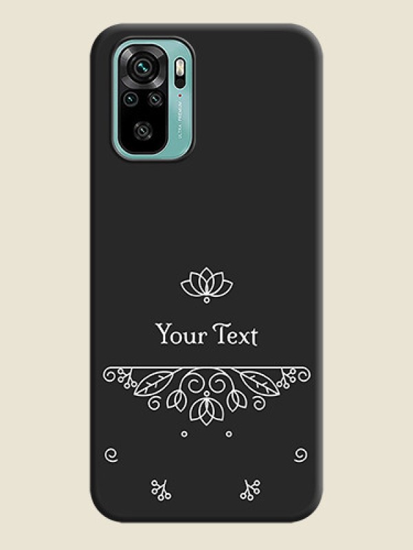 Custom Lotus Garden Custom Text On Space Black Personalized Soft Matte Phone Covers -Xiaomi Redmi Note 10 - alternate view