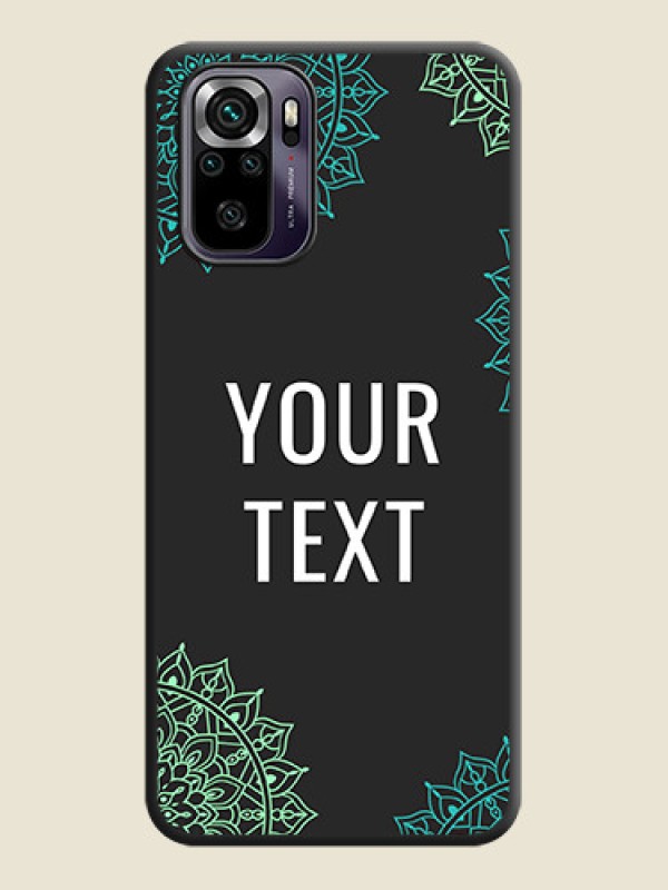 Custom Your Name with Floral Design on Space Black Custom Soft Matte Back Cover - Redmi Note 10s - alternate view