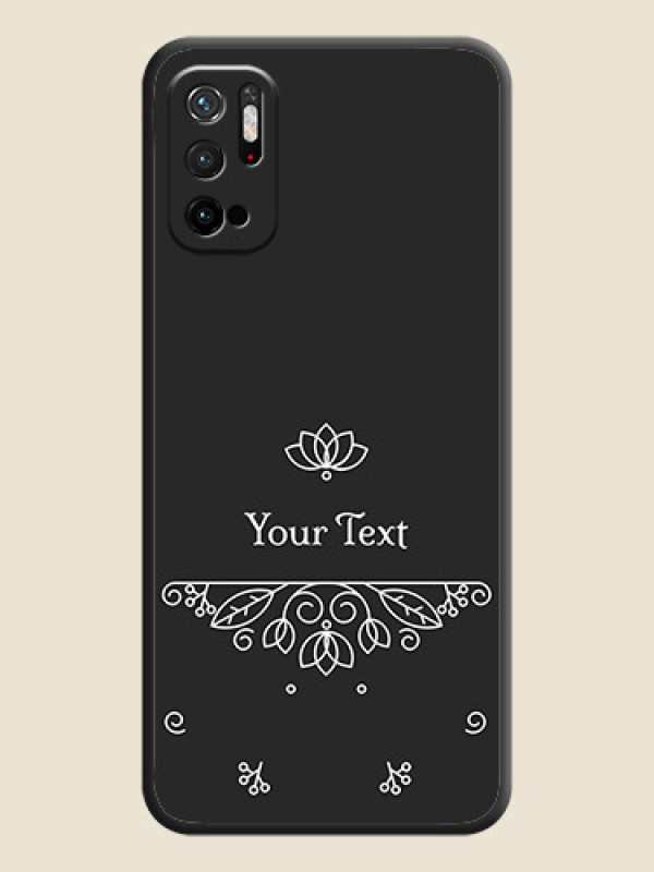 Custom Lotus Garden Custom Text On Space Black Personalized Soft Matte Phone Covers -Xiaomi Redmi Note 10T 5G - alternate view