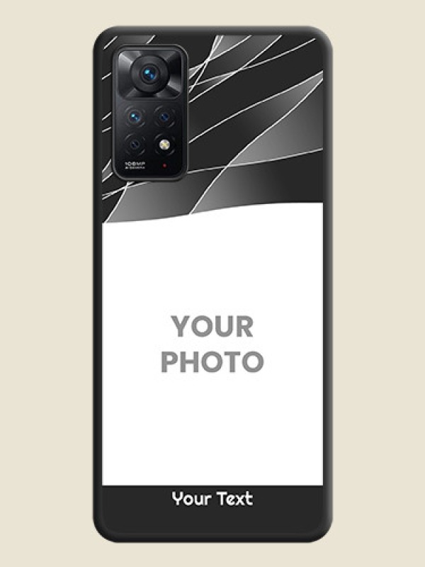 Custom Mixed Wave Lines on Photo on Space Black Soft Matte Mobile Cover - Redmi Note 11 Pro 5G - alternate view
