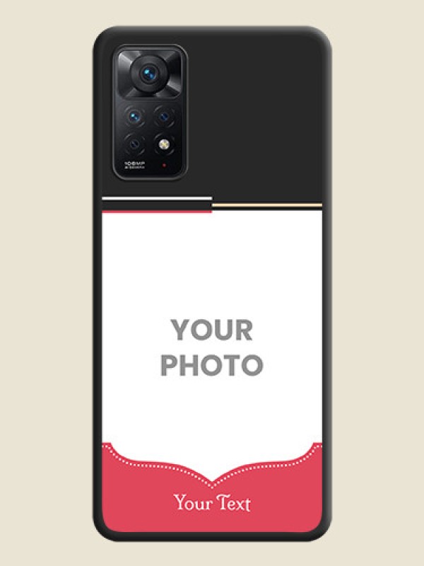 Custom Classic Plain Design with Name on Photo on Space Black Soft Matte Phone Cover - Redmi Note 11 Pro 5G - alternate view