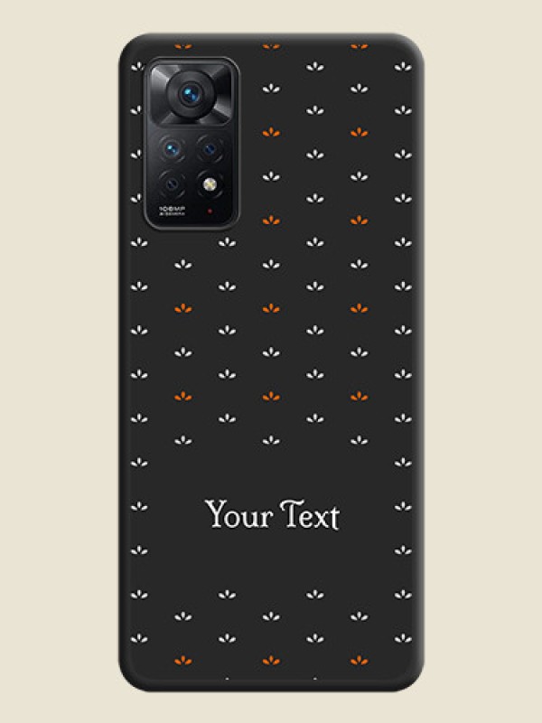 Custom Simple Pattern With Custom Text On Space Black Personalized Soft Matte Phone Covers -Xiaomi Redmi Note 11 Pro 5G - alternate view