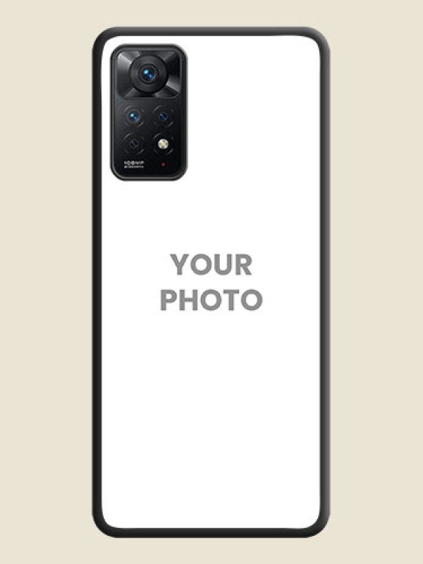 Custom Full Single Pic Upload On Space Black Personalized Soft Matte Phone Covers -Xiaomi Redmi Note 11 Pro Plus 5G - alternate view