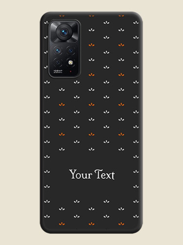 Custom Simple Pattern With Custom Text On Space Black Personalized Soft Matte Phone Covers -Xiaomi Redmi Note 11 Pro Plus 5G - alternate view