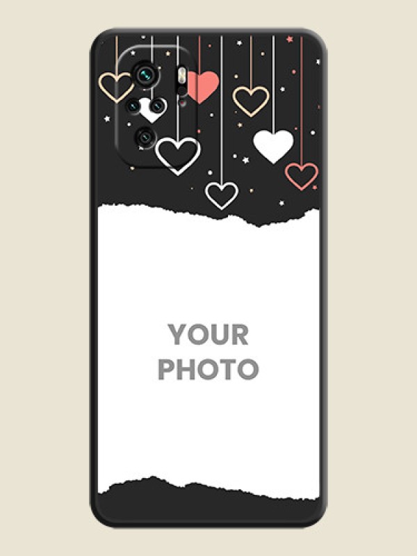 Custom Love Hangings with Splash Wave Picture on Space Black Custom Soft Matte Phone Back Cover - Redmi Note 11 Se - alternate view