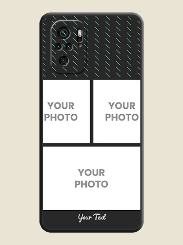 Custom Cross Dotted Pattern with 2 Image Holder  on Personalised Space Black Soft Matte Cases - Redmi Note 11 Se - alternate view