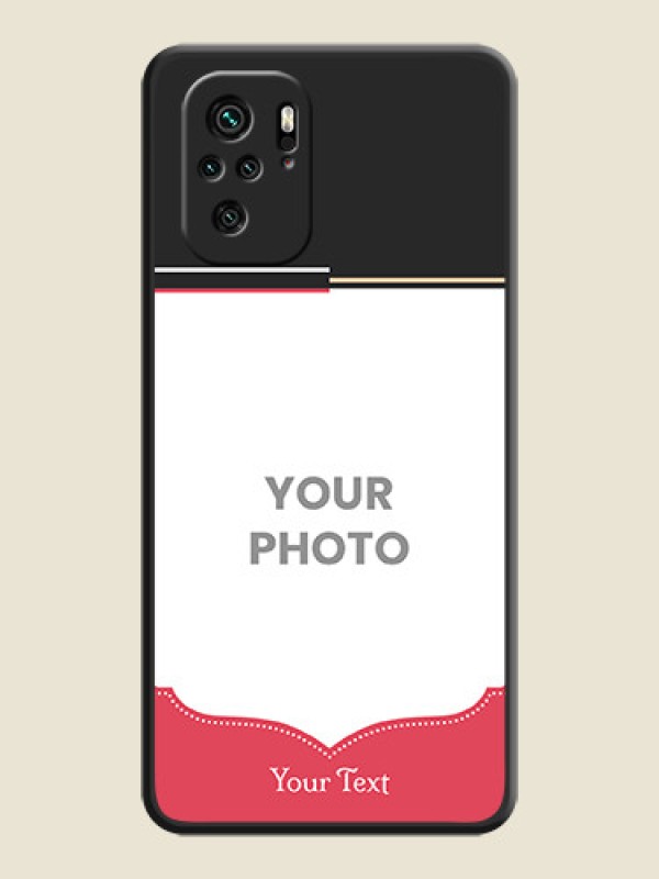Custom Classic Plain Design with Name on Photo on Space Black Soft Matte Phone Cover - Redmi Note 11 Se - alternate view