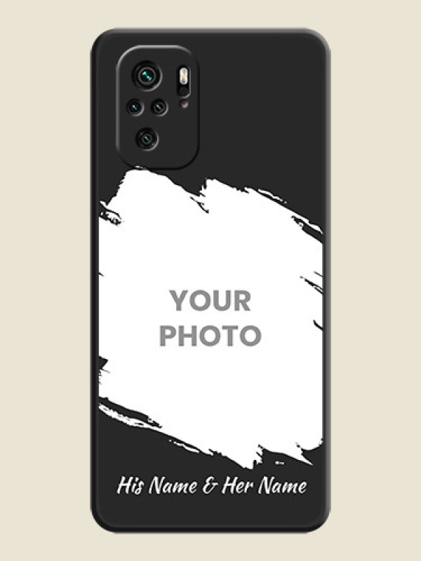 Custom Grunge Brush Strokes on Photo on Space Black Soft Matte Back Cover - Redmi Note 11 Se - alternate view