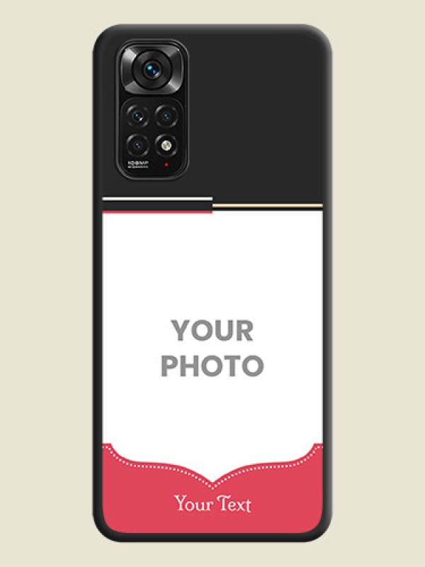 Custom Classic Plain Design with Name on Photo on Space Black Soft Matte Phone Cover - Redmi Note 11 - alternate view