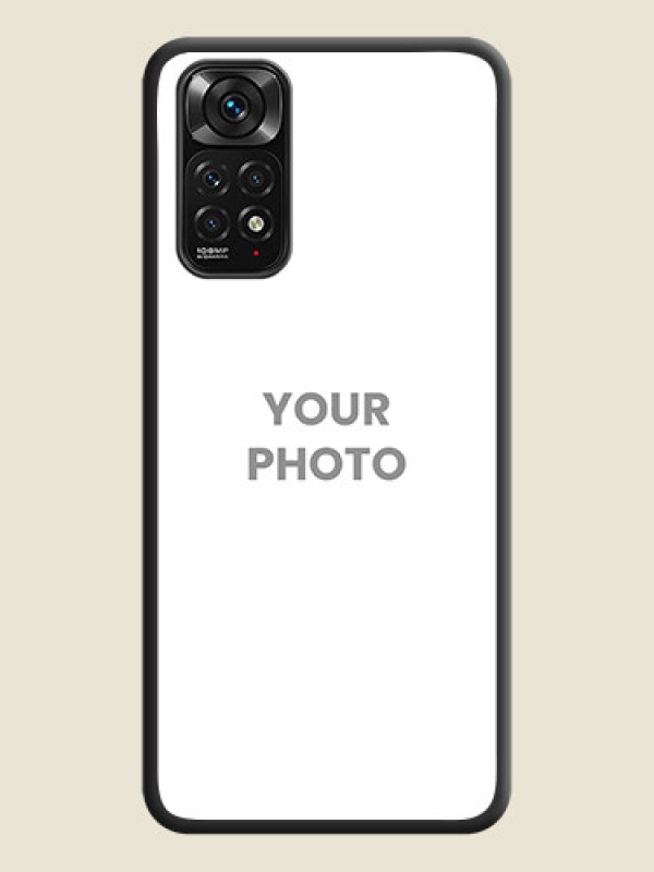Custom Full Single Pic Upload On Space Black Personalized Soft Matte Phone Covers -Xiaomi Redmi Note 11 - alternate view