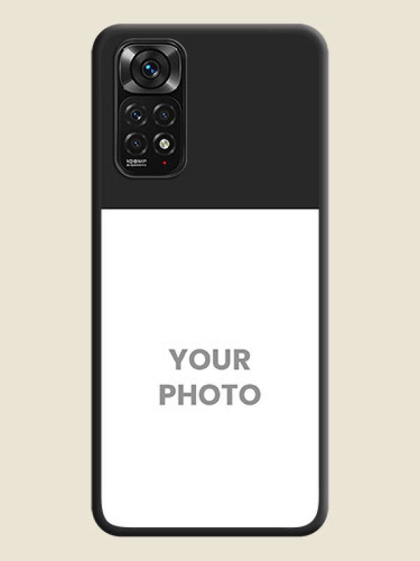Custom Image Upload With Space Black Color On Custom Soft Matte Mobile Back Cover - Xiaomi Redmi Note 11 - alternate view