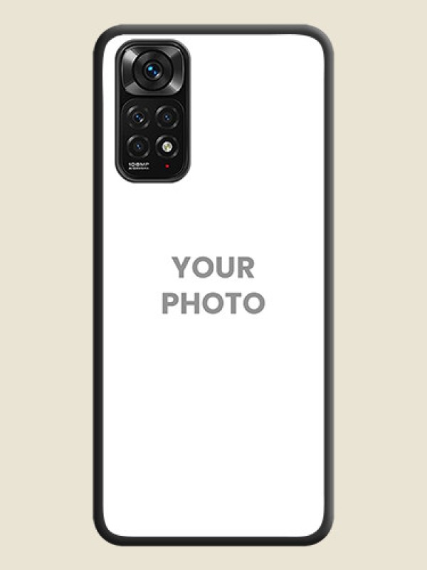 Custom Full Single Pic Upload On Space Black Personalized Soft Matte Phone Covers -Xiaomi Redmi Note 11S - alternate view