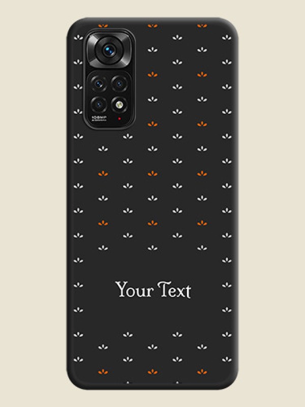 Custom Simple Pattern With Custom Text On Space Black Personalized Soft Matte Phone Covers -Xiaomi Redmi Note 11S - alternate view