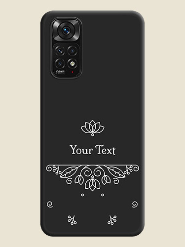 Custom Lotus Garden Custom Text On Space Black Personalized Soft Matte Phone Covers -Xiaomi Redmi Note 11S - alternate view