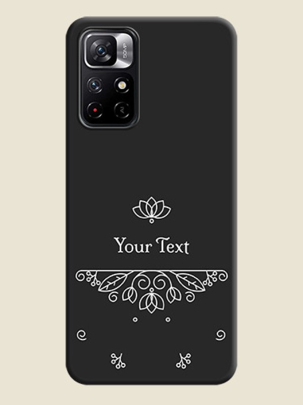 Custom Lotus Garden Custom Text On Space Black Personalized Soft Matte Phone Covers -Xiaomi Redmi Note 11T 5G - alternate view