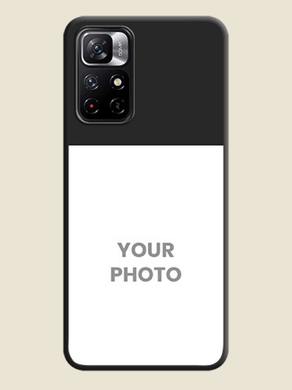 Custom Image Upload With Space Black Color On Custom Soft Matte Mobile Back Cover - Xiaomi Redmi Note 11T 5G - alternate view