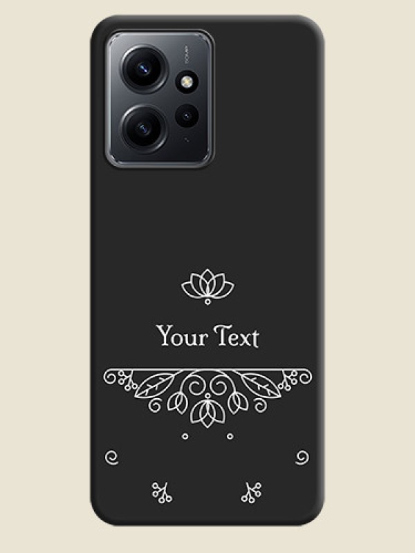 Custom Lotus Garden Custom Text On Space Black Custom Soft Matte Mobile Back Cover - Redmi Note 12 4G - alternate view