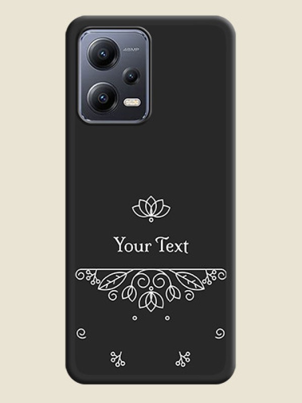 Custom Lotus Garden Custom Text On Space Black Personalized Soft Matte Phone Covers -Xiaomi Redmi Note 12 5G - alternate view