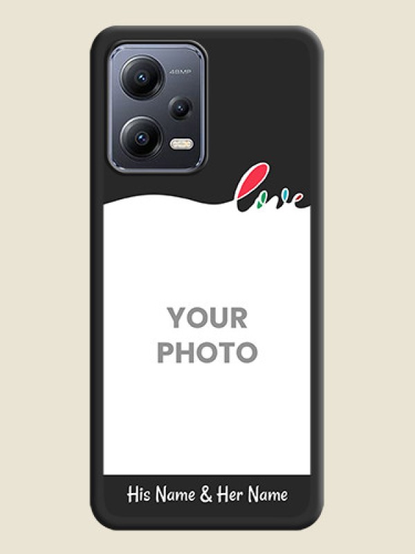 Custom Fall in Love Pattern with Picture on Photo on Space Black Soft Matte Mobile Case - Xiaomi Redmi Note 12 Pro 5G - alternate view