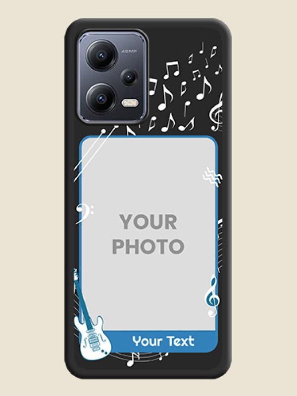 Custom Musical Theme Design with Text on Photo on Space Black Soft Matte Mobile Case - Xiaomi Redmi Note 12 Pro 5G - alternate view