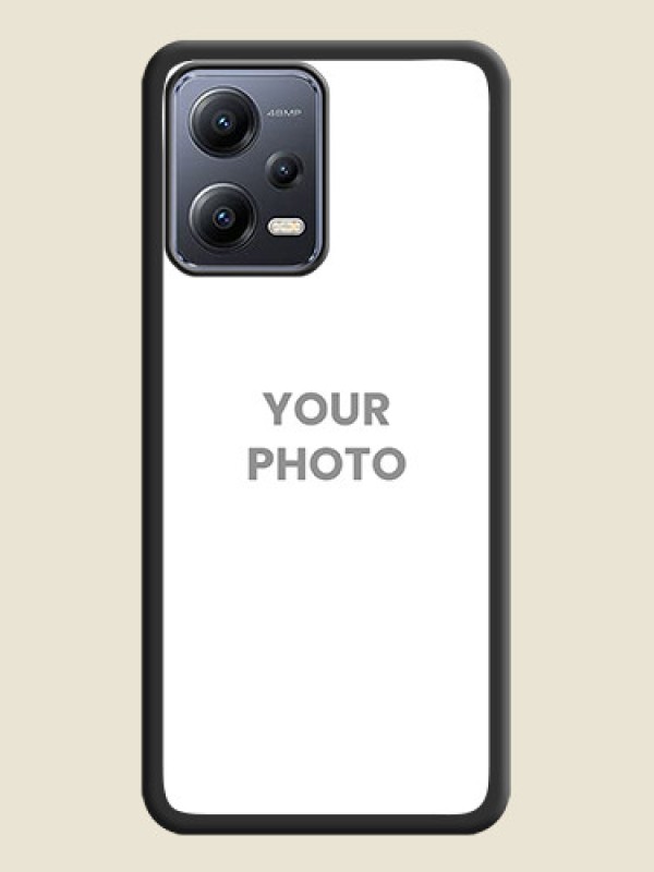 Custom Full Single Pic Upload On Space Black Personalized Soft Matte Phone Covers -Xiaomi Redmi Note 12 Pro 5G - alternate view