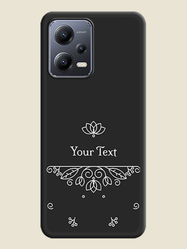Custom Lotus Garden Custom Text On Space Black Personalized Soft Matte Phone Covers -Xiaomi Redmi Note 12 Pro 5G - alternate view