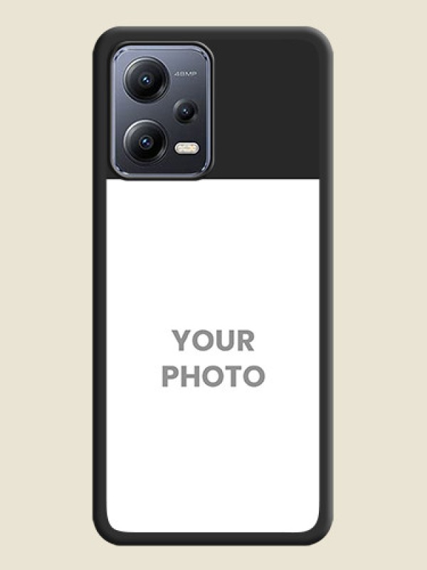 Custom Image Upload With Space Black Color On Custom Soft Matte Mobile Back Cover - Xiaomi Redmi Note 12 Pro 5G - alternate view