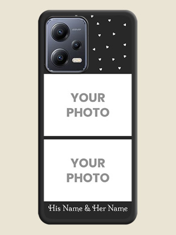 Custom Miniature Love Symbols with Name on Space Black Custom Soft Matte Back Cover - Xiaomi Redmi Note 12 Pro Plus 5G - alternate view