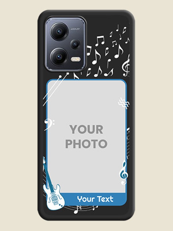 Custom Musical Theme Design with Text on Photo on Space Black Soft Matte Mobile Case - Xiaomi Redmi Note 12 Pro Plus 5G - alternate view