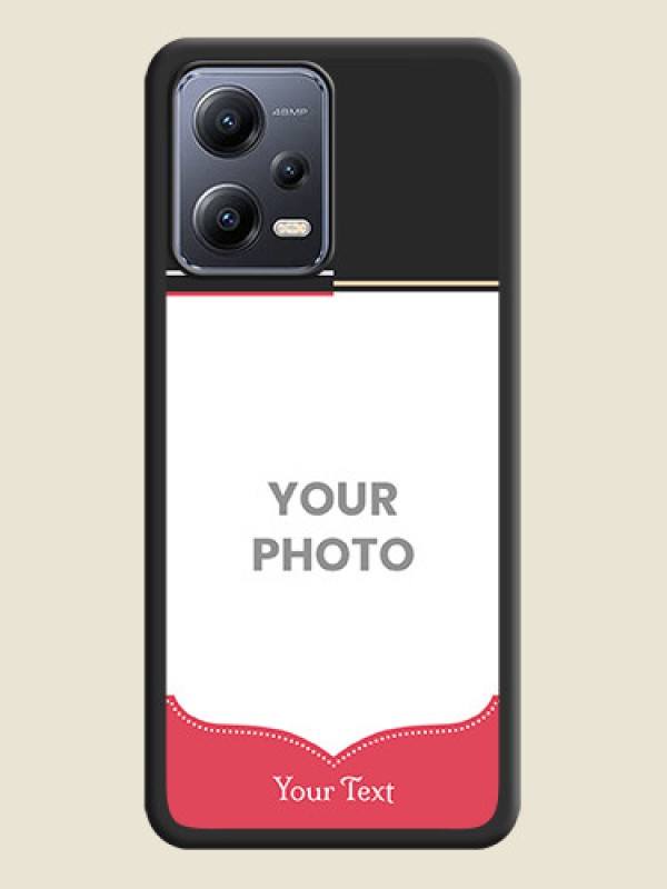 Custom Classic Plain Design with Name on Photo on Space Black Soft Matte Phone Cover - Xiaomi Redmi Note 12 Pro Plus 5G - alternate view