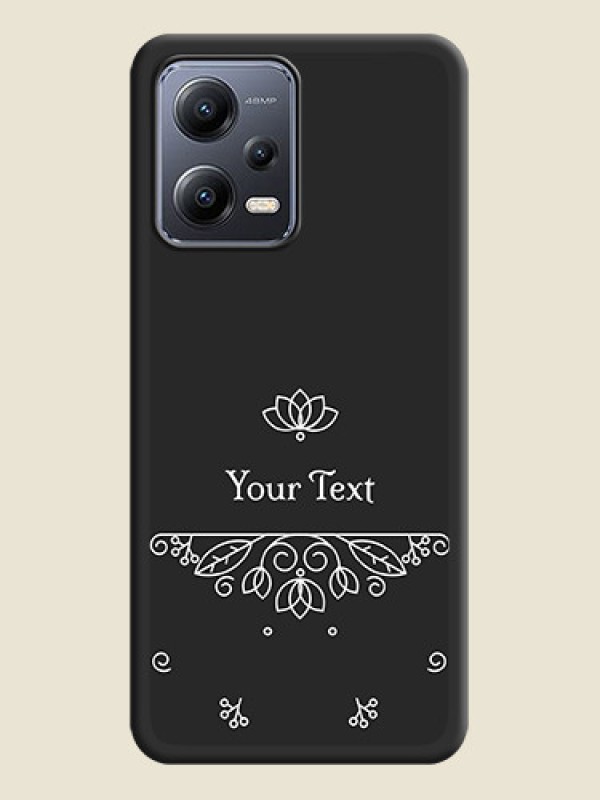 Custom Lotus Garden Custom Text On Space Black Personalized Soft Matte Phone Covers -Xiaomi Redmi Note 12 Pro Plus 5G - alternate view