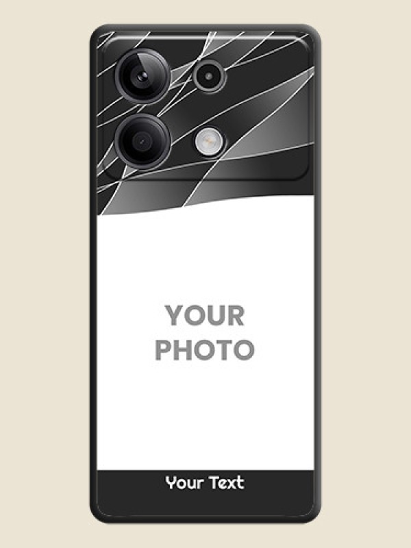 Custom Mixed Wave Lines - Photo on Space Black Soft Matte Mobile Cover - Redmi Note 13 5G - alternate view