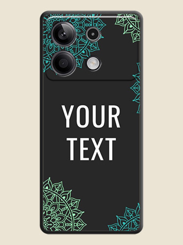 Custom Your Name with Floral Design on Space Black Custom Soft Matte Back Cover - Redmi Note 13 5G - alternate view