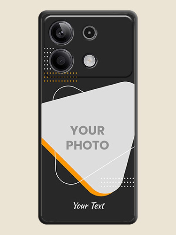 Custom Yellow Triangle - Photo on Space Black Soft Matte Phone Cover - Redmi Note 13 5G - alternate view