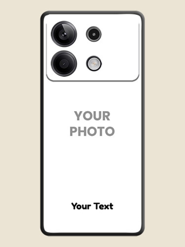Custom Full Single Pic Upload With Text On Space Black Personalized Soft Matte Phone Covers - Redmi Note 13 5G - alternate view