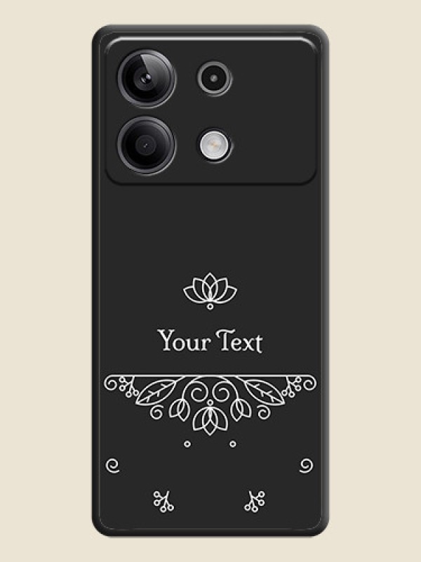 Custom Lotus Garden Custom Text On Space Black Personalized Soft Matte Phone Covers - Redmi Note 13 5G - alternate view