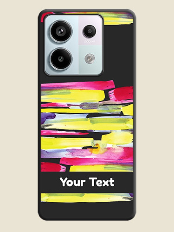 Custom Brush Coloured on Space Black Personalized Soft Matte Phone Covers - Redmi Note 13 Pro 5G - alternate view