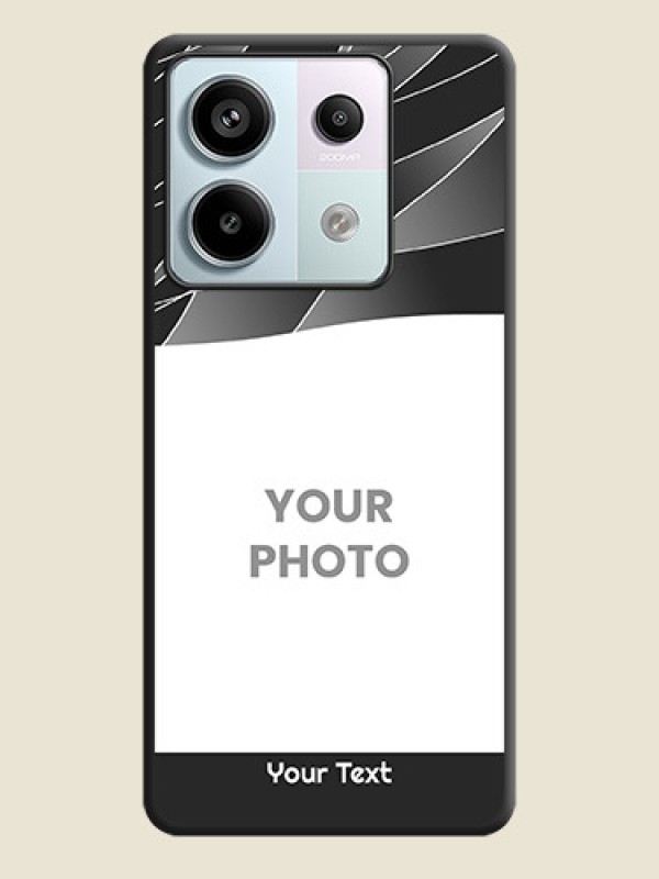 Custom Mixed Wave Lines - Photo on Space Black Soft Matte Mobile Cover - Redmi Note 13 Pro 5G - alternate view