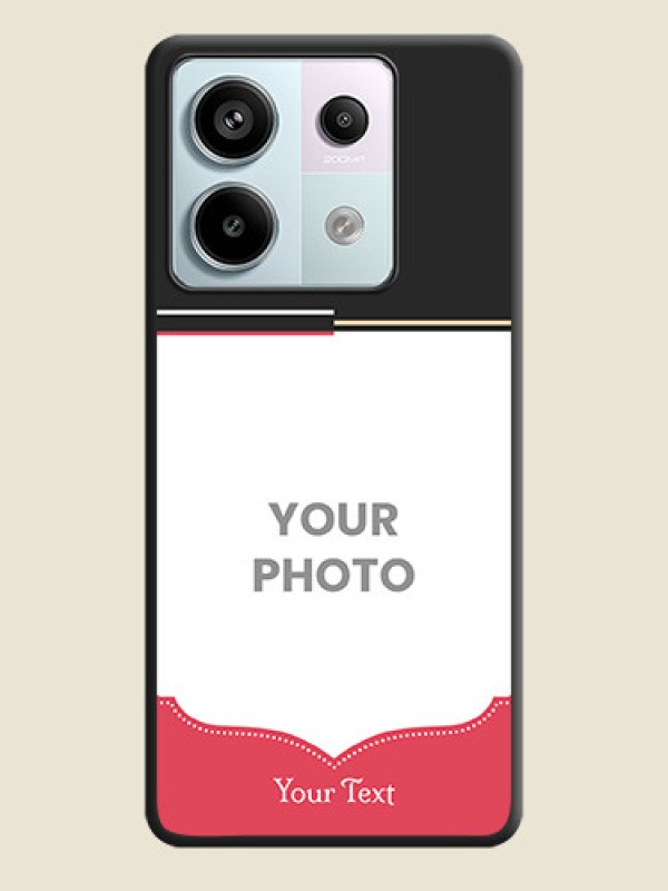 Custom Classic Plain Design with Name - Photo on Space Black Soft Matte Phone Cover - Redmi Note 13 Pro 5G - alternate view