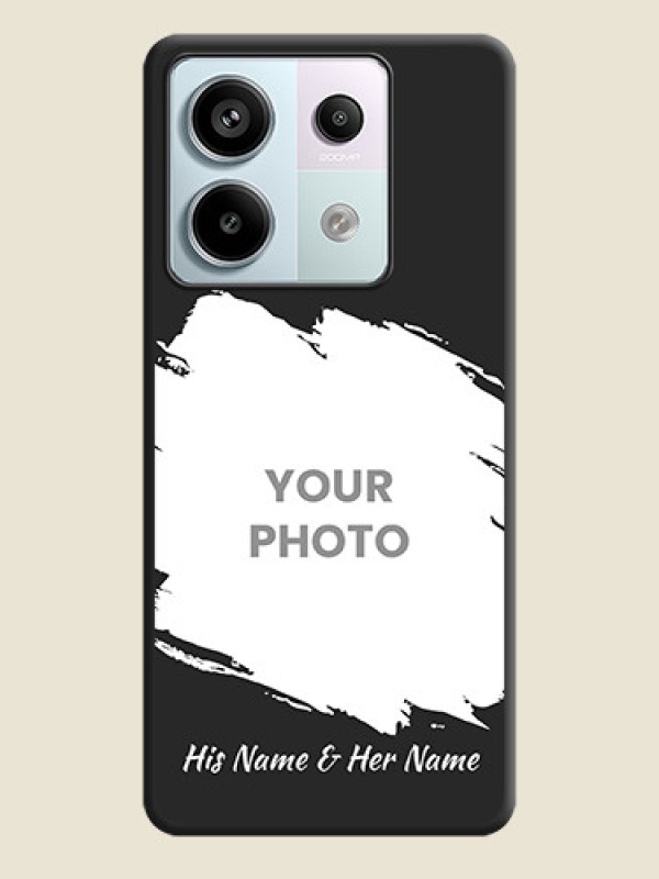 Custom Grunge Brush Strokes - Photo on Space Black Soft Matte Back Cover - Redmi Note 13 Pro 5G - alternate view