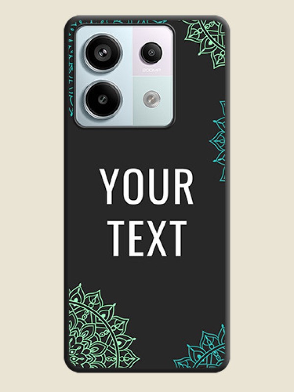 Custom Your Name with Floral Design on Space Black Custom Soft Matte Back Cover - Redmi Note 13 Pro 5G - alternate view