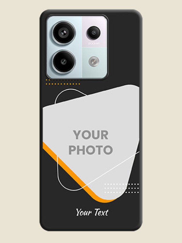 Custom Yellow Triangle - Photo on Space Black Soft Matte Phone Cover - Redmi Note 13 Pro 5G - alternate view