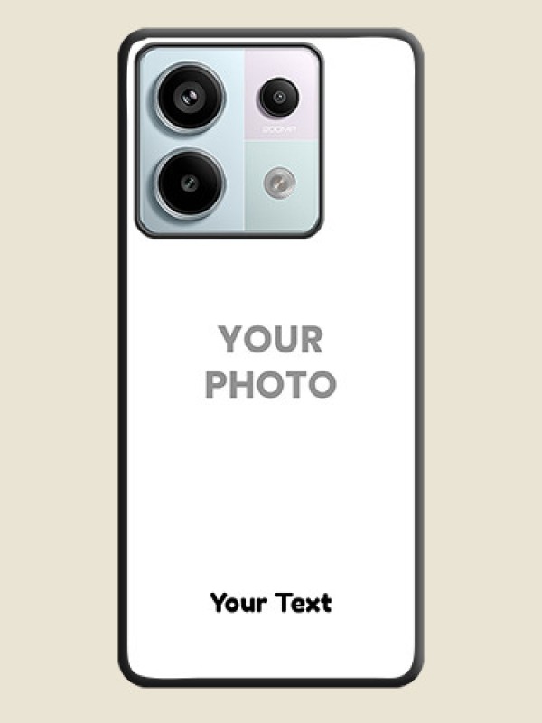 Custom Full Single Pic Upload With Text On Space Black Personalized Soft Matte Phone Covers - Redmi Note 13 Pro 5G - alternate view